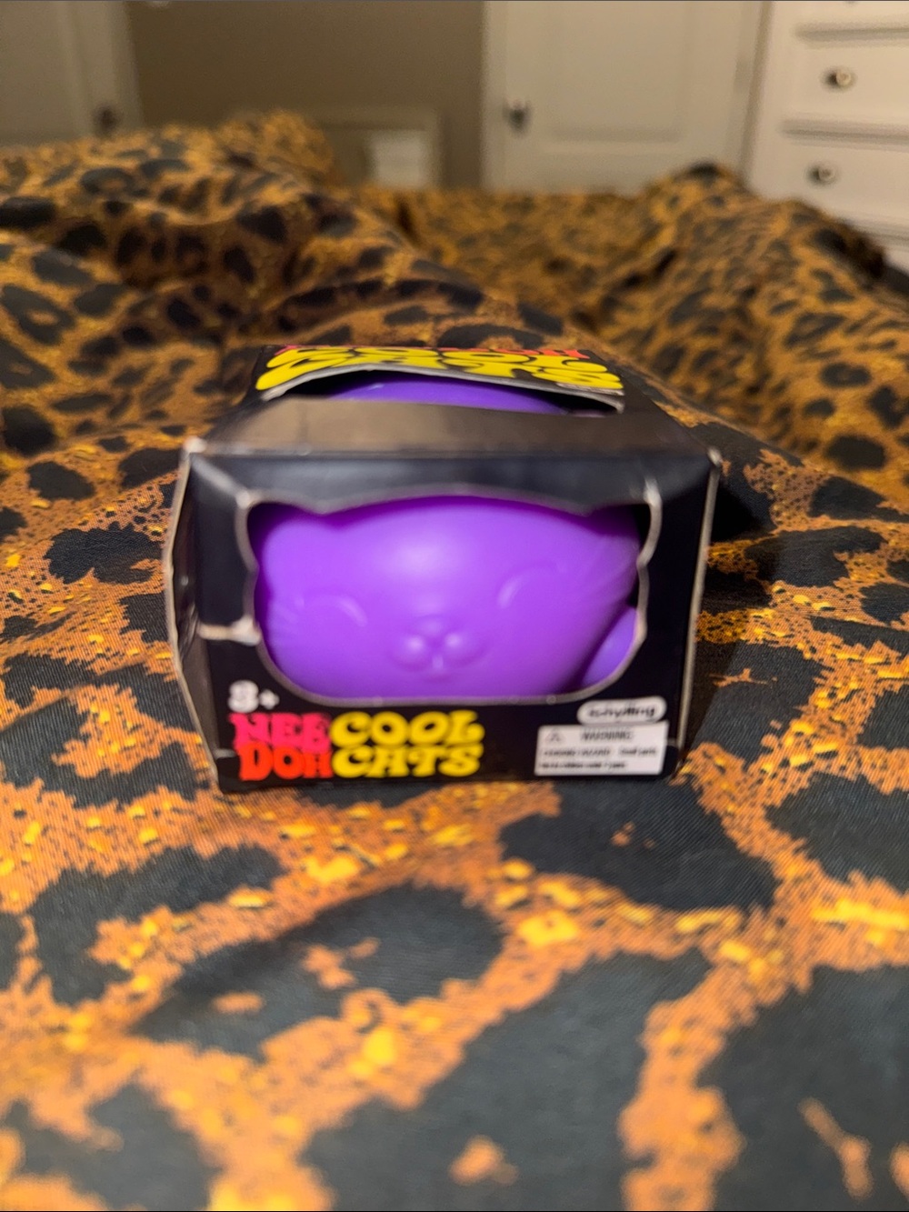 Schylling NeeDoh Cool Cats Purple Cat Sensory Fidget Stress Toy w/ Box